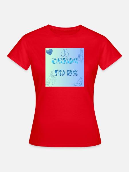 Braut To Be Farbverlauf Muster - Frauen T-Shirt - Rot