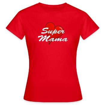 Super mom - Women's T-Shirt - red - Front - AI Model Female 172 dark (172cm)