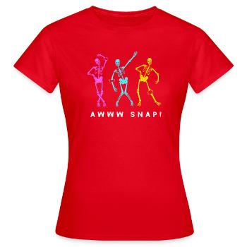 Arm Fracture Halloween Skeleton Bone Bone Fracture - Women's T-Shirt - red - Front - AI Model Female 172 dark (172cm)