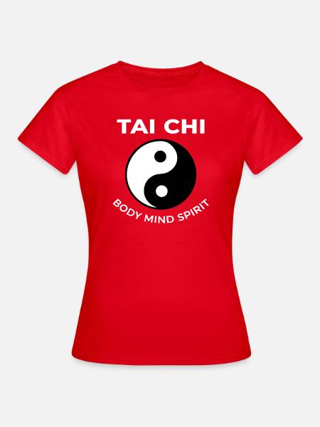 Tai Chi for Mind Body Wellness Yin Yang - T-shirt Femme - rouge