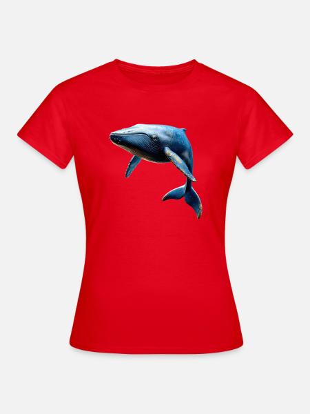 Blauwal Wal Blauwale Walgesang Taucher Ozean Wale - Frauen T-Shirt - Rot
