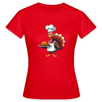 Cuisinier de dinde de Thanksgiving Thanksgiving - T-shirt Femme - rouge - Devant - AI Model Female 172 dark (172cm)