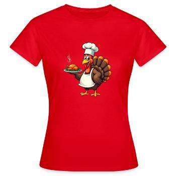 Cuisinier de dinde de Thanksgiving Thanksgiving - T-shirt Femme - rouge - Devant - AI Model Female 172 dark (172cm)