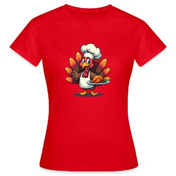 Cuisinier de dinde de Thanksgiving Thanksgiving - T-shirt Femme - rouge - Devant - AI Model Female 172 dark (172cm)