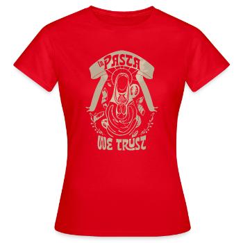 In Pasta We Trust - Vintage Foodie - Frauen T-Shirt - Rot - Vorne - AI Model Female 172 dark (172cm)