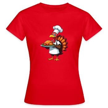 Cuisinier de dinde de Thanksgiving Thanksgiving - T-shirt Femme - rouge - Devant - AI Model Female 172 dark (172cm)