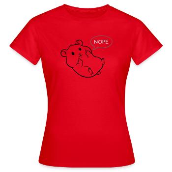 hamster paresseux hamster amant hamster propriétaire de hamster - T-shirt Femme - rouge - Devant - AI Model Female 172 dark (172cm)
