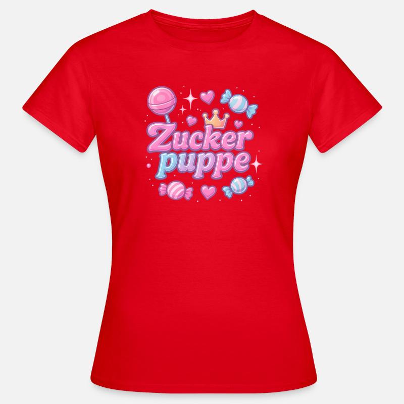 zuckerpuppe / y2k spitzname statement design - Frauen T-Shirt - Rot
