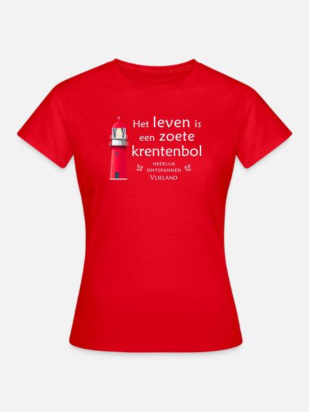 Leuchtturm Vlieland Krentenbol Spruch - Frauen T-Shirt - Rot