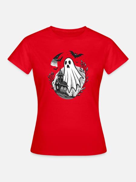 Geist in der Nachtvilla - Frauen T-Shirt - Rot
