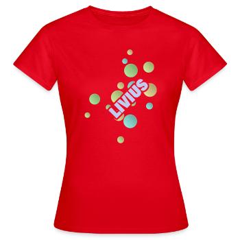 Livius University of Applied Sciences - Women's T-Shirt - red - Front - AI Model Female 172 dark (172cm)