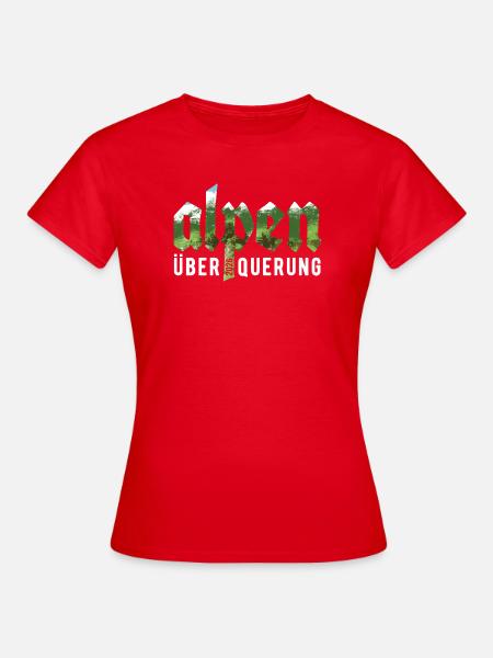Alpen Überquerung 2026 - Wandern - Frauen T-Shirt - Rot