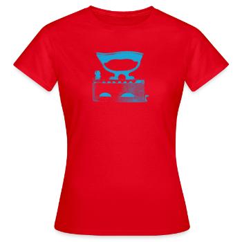 Iron old - Women's T-Shirt - red - Front - AI Model Female 172 dark (172cm)