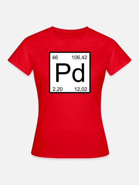 Palladium Glyph Monochrom - Frauen T-Shirt - Rot