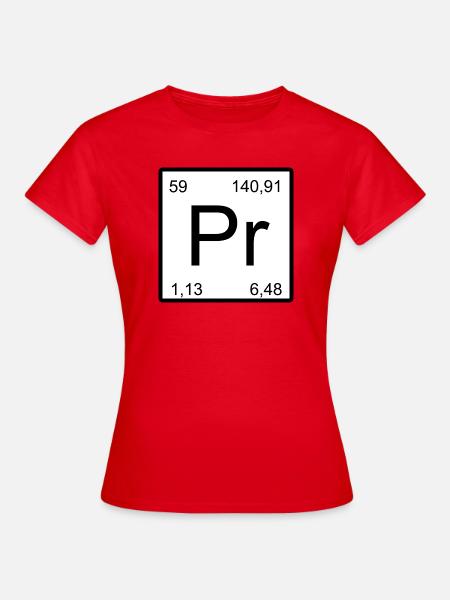 Pr-Element Minimaldesign - Frauen T-Shirt - Rot