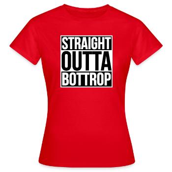 TOUT DROIT SORTI DE BOTTROP - T-shirt Femme - rouge - Devant - AI Model Female 172 dark (172cm)