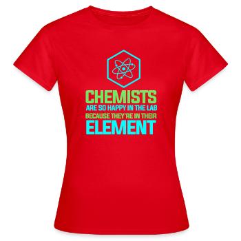Chimie Chimiste Professeur de chimie - T-shirt Femme - rouge - Devant - AI Model Female 172 dark (172cm)