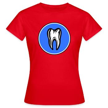 Icône de dentiste dentaire dentaire - T-shirt Femme - rouge - Devant - AI Model Female 172 dark (172cm)