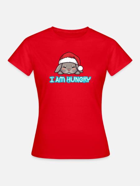 Weihnachten Gourmet Hase - Frauen T-Shirt - Rot