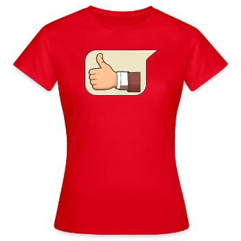 Daumen nach oben - Frauen T-Shirt - Rot - Vorne - AI Model Female 172 dark (172cm)