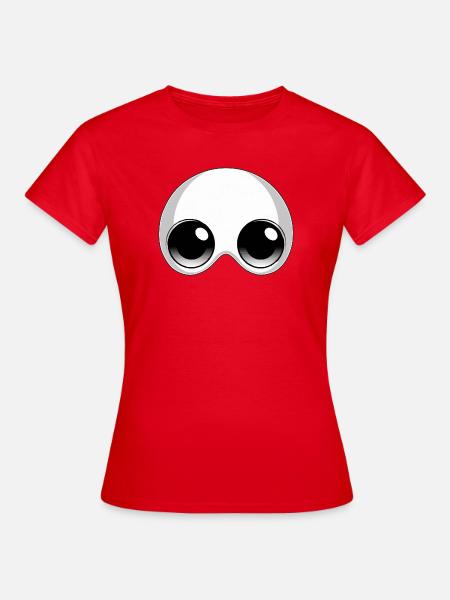 GESICHT - T-shirt dam - röd