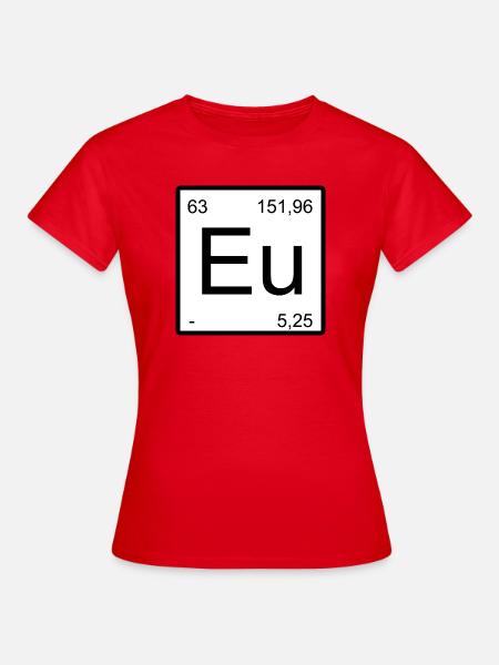 Eu Element Minimal Periodic Design - Frauen T-Shirt - Rot