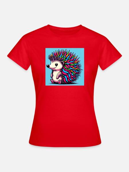 Igel - Frauen T-Shirt - Rot