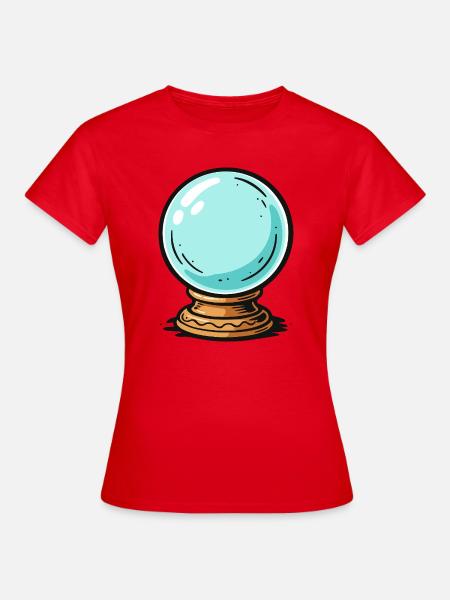 Kristallkugel  - Frauen T-Shirt - Rot