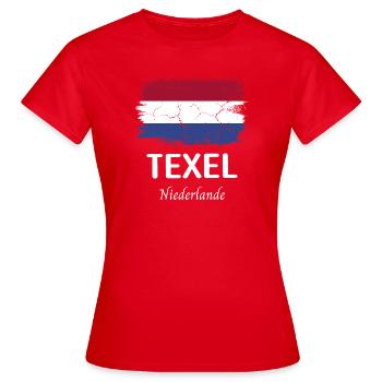 Texel - Frauen T-Shirt - Rot - Vorne - AI Model Female 172 dark (172cm)