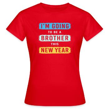 Sexe Révélation Réveillon Nouvel An Nouvel An - T-shirt Femme - rouge - Devant - AI Model Female 172 dark (172cm)