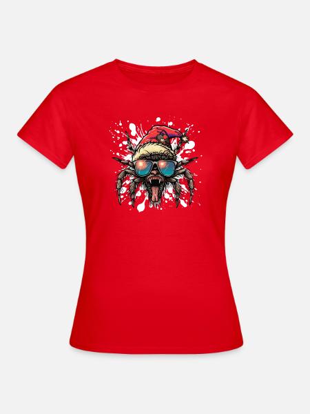 Tarantula Weihnachten Lustig - Frauen T-Shirt - Rot