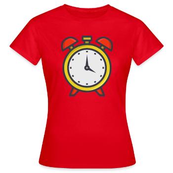Wecker - Frauen T-Shirt - Rot - Vorne - AI Model Female 172 dark (172cm)