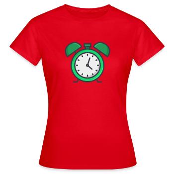 Wecker - Frauen T-Shirt - Rot - Vorne - AI Model Female 172 dark (172cm)