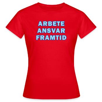 Arbeit Verantwortung Zukunft - Frauen T-Shirt - Rot - Vorne - AI Model Female 172 dark (172cm)