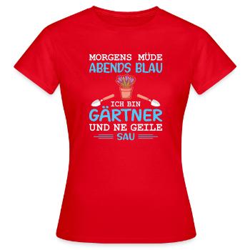 Garden Gardener Gardening Gardening Gardening Gardening - Women's T-Shirt - red - Front - AI Model Female 172 dark (172cm)