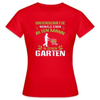 Garden Gardener Gardening Gardening Gardening Gardening - Women's T-Shirt - red - Front - AI Model Female 172 dark (172cm)