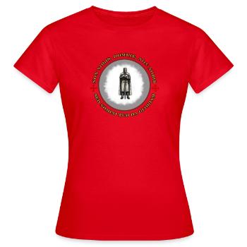 Tempelritter - Frauen T-Shirt - Rot - Vorne - AI Model Female 172 dark (172cm)