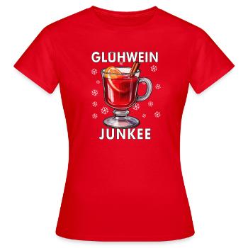 JUNKEE DU VIN CHAUD - T-shirt Femme - rouge - Devant - AI Model Female 172 dark (172cm)