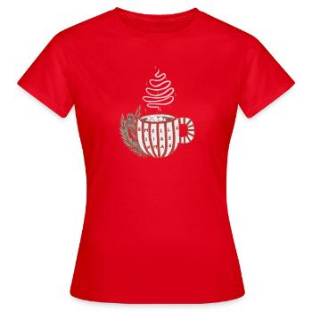 Cinnamon Magic Mug Christmas Scent - Women's T-Shirt - red - Front - AI Model Female 172 dark (172cm)