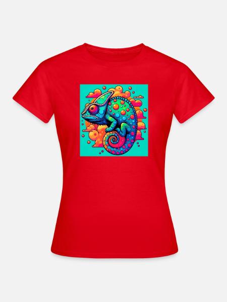 Chamäleon - Frauen T-Shirt - Rot