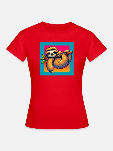 Faultier - Frauen T-Shirt - Rot