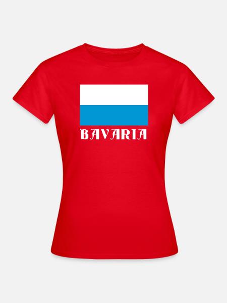Bavaria Flagge mit gotischem Text - Frauen T-Shirt - Rot