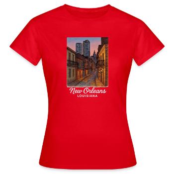 New Orleans Louisiana - Frauen T-Shirt - Rot - Vorne - AI Model Female 172 dark (172cm)