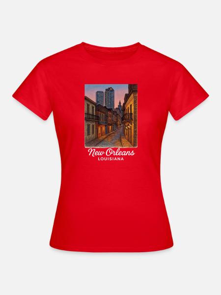 New Orleans Louisiana - Frauen T-Shirt - Rot