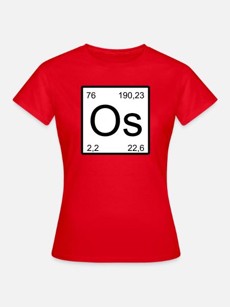 Osmium Symbol im Periodensystem Stil - Frauen T-Shirt - Rot
