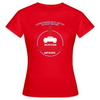 Console Gaming Computer Freak Gamer Sayings Geek - Women's T-Shirt - red - Front - AI Model Female 172 dark (172cm)