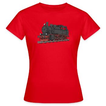 Locomotive Locomotive Chemin de fer - T-shirt Femme - rouge - Devant - AI Model Female 172 dark (172cm)