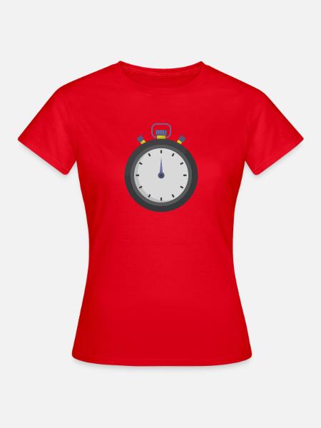 Stoppuhr - Frauen T-Shirt - Rot
