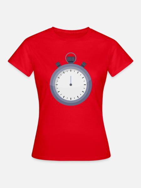 Stoppuhr - Frauen T-Shirt - Rot