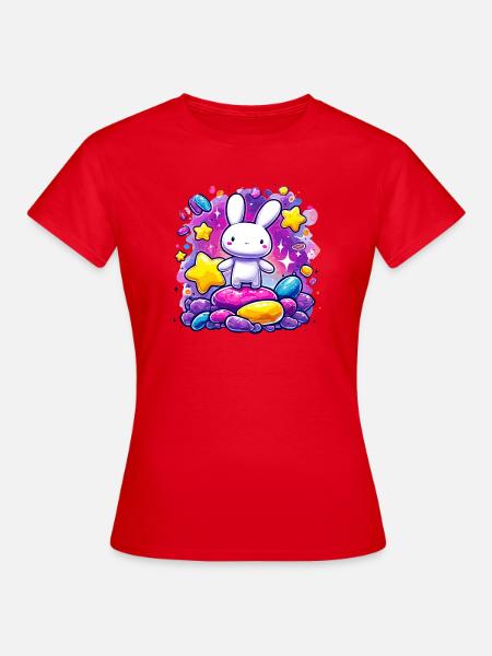 Kuschelbunny im Zuckersturm - Frauen T-Shirt - Rot